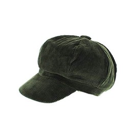 Zac's Alter Ego Corduroy Flat Cap/Baker Boy Hat - Selection of Colours Khaki Green