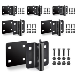 MorScan 6 Pack E-Track Connector with Square Plates, Bolt-on Steel Cargo Securement E Track Compatible Accessory Etrack Rail Adapter for Trucks, Enclosed Trailers, Vans, Warehouses, Garages, Workshops