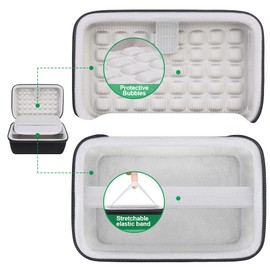 BOVKE GPS Case for 5-5.5" inch GPS Navigator Garmin Drive 52/Drive 51/53 DriveSmart 55/dezl OTR500/zumo 396 LMT-S/Garmin zūmo XT GPS Navigation System, Mesh Pocket for Car Charger, USB Cables, Black