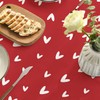 Horaldaily Valentine Tablecloth 70×70 Inch Round, Mini Love Hearts Red