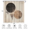 seteuret Black and Beige Boho Shower Curtain - Abstract Geometric