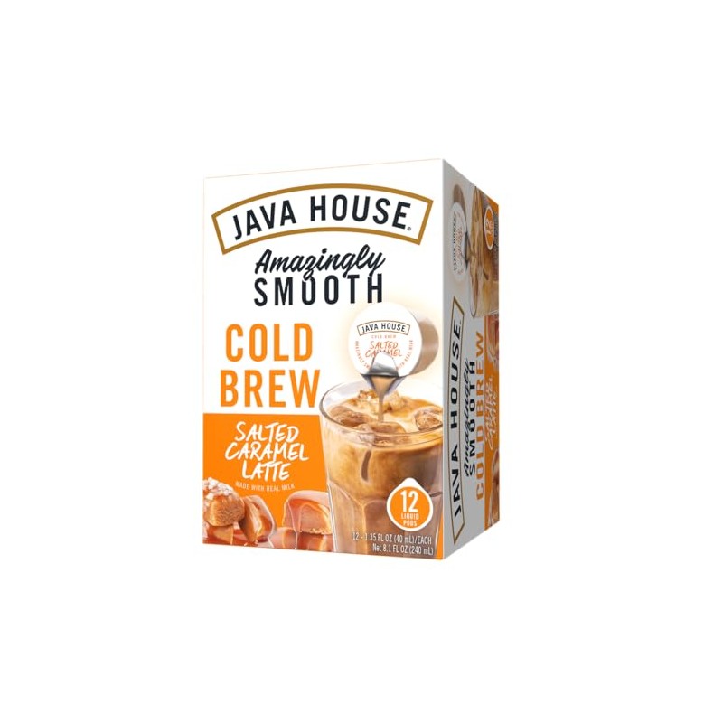 Java House Cold Brew Latte Coffee Concentrate Single Serve Liquid