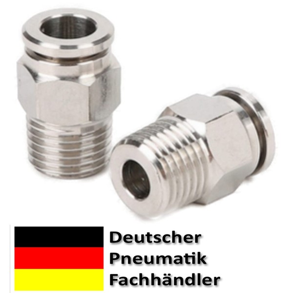 Pneumatic Plug Fitting Stainless Steel V2A Plug Connection 1/2 Inch