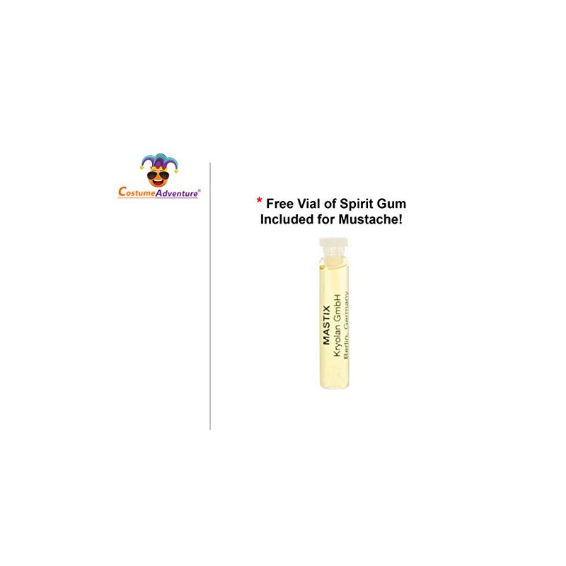 Black 60's Hippie Wig For Men Sonny Wig and Mustache