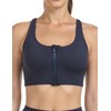 ZenWear Front Zip Sports Bra for Women, Women's Medium Support