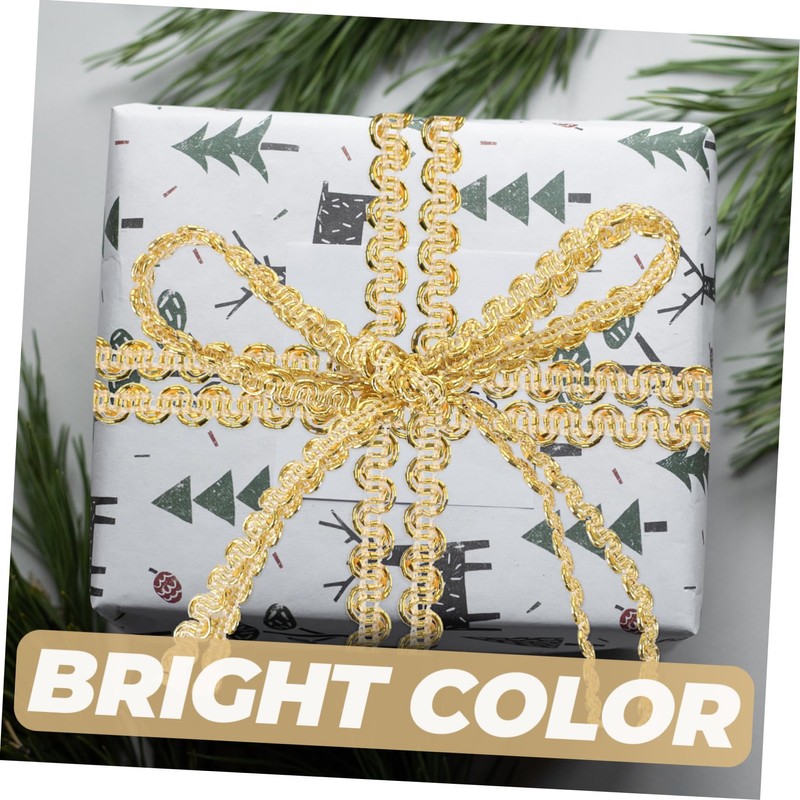 SEWACC 0.6cm 10m Curved Braided Gimp Trim Ribbon for Christmas