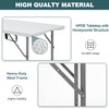 FDW FDW 4 Foot Outdoor Dining Table, Foldable Portable Rectangular