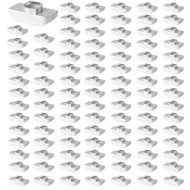 Batheidon T-Slot Nuts M5 Pack of 100 T-Slot Nuts M5 Nut 6 Aluminium Profiles 20 x 20 Accessories T Slot Nut Carbon Steel Nickel Plated. For Mounting Solutions, DIY Projects, Mechanical Engineering, 3D