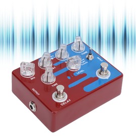 02 5 Multi Effects Guitar Pedal, Distortion Delay Digital Acoustic Pedal Guitar, Sound Processor Pedal, with 3 Molds CP‑68 DC9V Boss Style 9V Adapter 1/4 Inch Mono Jack