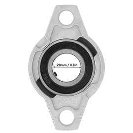 Rhombic Bearing, Miniature Pillow Block Bearing 20 mm KFL004 Rhombic Mounted Bearing with Flange for Machines, Spherical Pillow Block Bearings