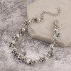 IXDEAXLY Punk Stainless Steel Skull Linked Chain Bracelet Skull Jewelry