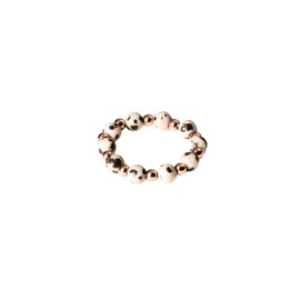 Purelei® Coast Ring - Dalmatian Jasper & Stainless Steel Elastic Ring in Gold, Silver or Rose Gold - Sizes S/M & M/L - Stylish & Adjustable - Fidget - Anxiety, Stainless Steel, No Gemstone