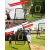 7x4FT Volleyball Rebounder Net Set with Training Accessories, Portable Bounce