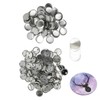 100 Sets Blank Button Badge Parts Set Round Shape Rust