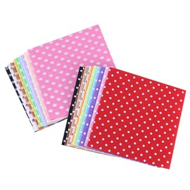 Outanaya 20pcs Flower Dot Printed Nonwoven Squares DIY Craft Material for Sewing Patchwork and Craft Projects Random Styles for Creative Projects