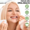 Coconut-Oil Infused Woven Dental Floss,Deep Clean Natural Vegetable Waxed Floss,Extra
