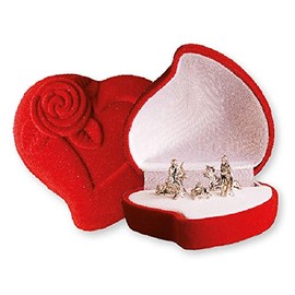 HDmirrorR Loving Jesus Christmas NATIVITY SET/Miniature 5 Figures 1" VELVET HEART Gift Box