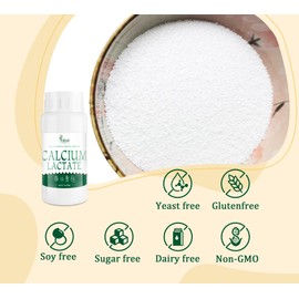 200g 100% Pure Food Grade Calcium Lactate Powder for Keeping Shape of Food