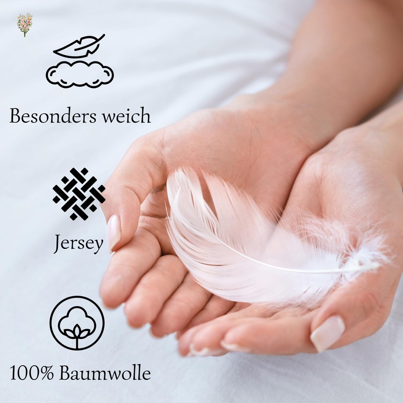 Strauss Home® Jersey Fitted Sheet, Bed Sheet, 100% Cotton, 140