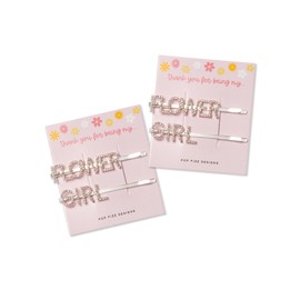 Flower Girl Hair Clips (Set of 2) | Flower Girl Proposal Gift | Will You Be My Flower Girl? | Thank You Gift for Flower Girl | Flower Girl Accessories from Bride