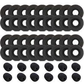 50 Pack Plantronics Headset Ear Cushions Replacement Earpads Foam Ear Pad for Covers Plantronics Most Standard Size Office Headsets HW251N HW261N HW510 HW520 Jabra PRO 920 Biz 1500 GN2000 Headphones