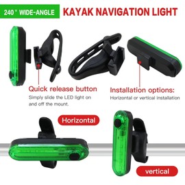 Gxcdizx Waterproof Kayak Lights Replacement for Kayak/Dinghy/Paddle Board/Pontoon Boat/Bass Boat/Jon Boat/Dinghy/Jet Ski
