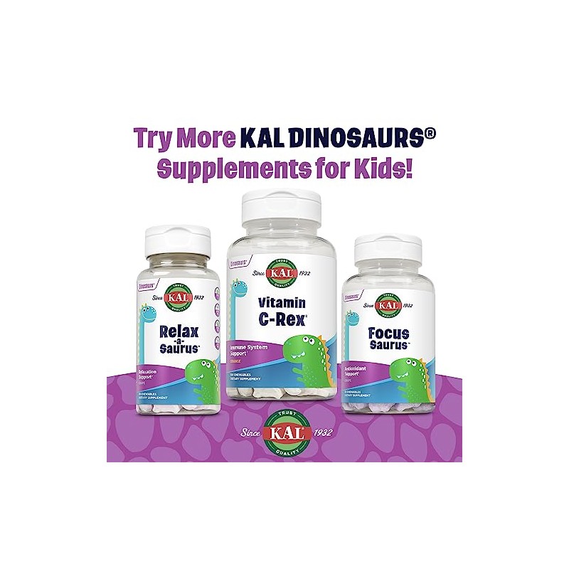 KAL Kid's MultiSaurus Vitamins & Minerals | Children's Chewable Once
