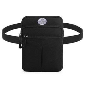 HUA ANGEL Fanny Pack Multifunctional Waist Bag Men Women 3 Zip Compartment Crossbody Bag Cellphone Pouch Belt Bum Bag Fanny Pack Hip Bag with Shoulder Strap for Running Walking Sports Travel