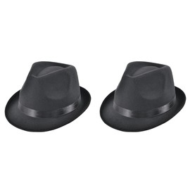 Black Deluxe Blues Style Hat, 1 Pc. - Vintage & Stylish Design, Perfect Accessory for Music Festivals, Cosplay, Dress-Up, & More