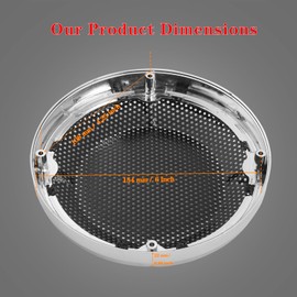 LDJXDADI Motorcycle Saddlebag Lid Lower Vented Fairing Speaker Grill Cover 6.5 Inch for Touring Road King Electra Glide Street Glide 1983-2020 （Chrome）