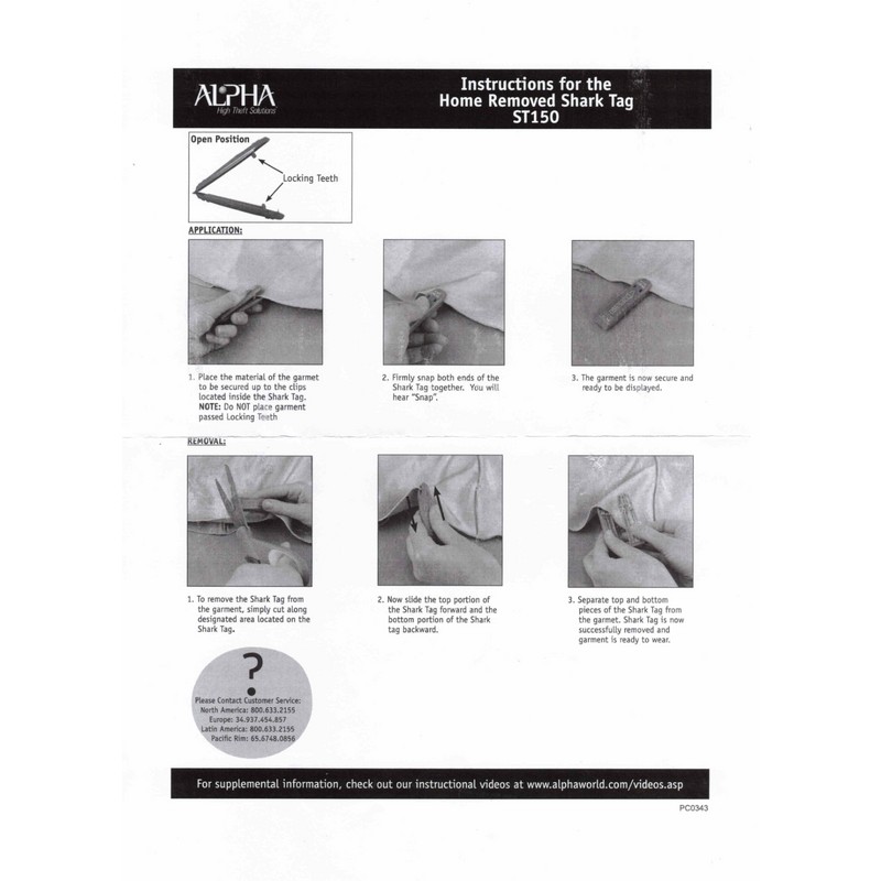 Alpha Shark Tag Security Clothing Tag - set of 10