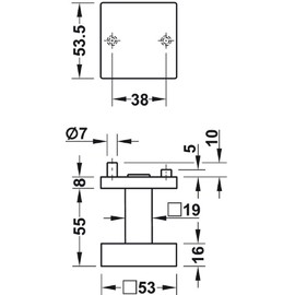 JUVA Door Knob Fixed Door Handle Polished Brass Door Fitting Fixed on Rosette - LDK 213 | Knob Diameter 53 mm | Door Knob Stainless Steel PVD for Outdoor and Indoor Use | 1 Piece - Door Knob Gold with
