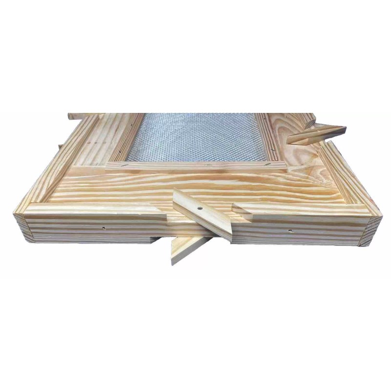 SteeleyBee 8 Frame Pine Double Screen Board (Snelgrove) for Langstroth