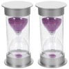 2pcs 20 Timer Sandglass Sand Clock 20 Minutes Hourglass Purple