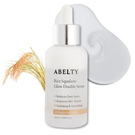 Rice Squalane Glow Double Serum - Cuidado de la piel hidratante coreano con escualano de oliva al 5%, extracto de arroz, niacinamida, ácido hialurónic