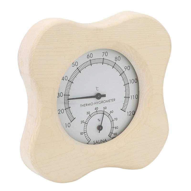 Sauna Room 2 In-1 Wood Thermo Hygrometer Thermometer Hygrometer Steam