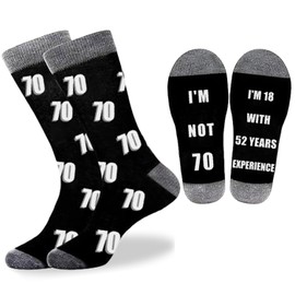 Birthday Socks for Men Women, Novelty Fun Birthday Gift for Dad Mom Wife Husband Crew Cotton Socks Size 6-11