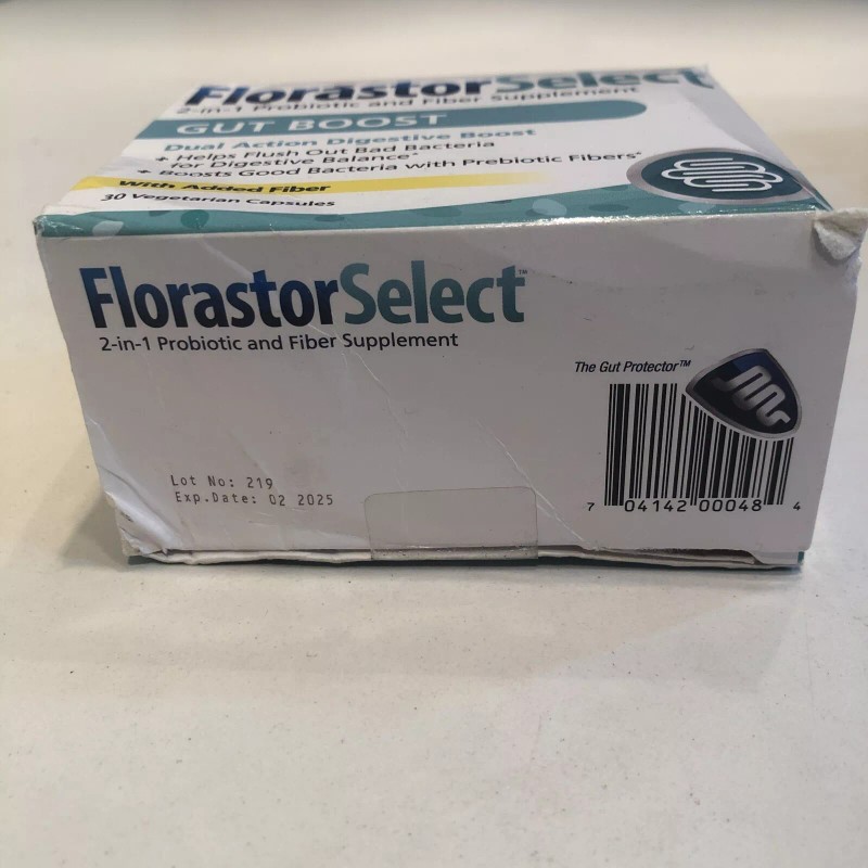 Florastor Select Daily Probiotic and Prebiotic Supplement 30 Veg Caps