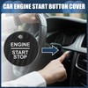 Partuto Engine Start Stop Button Cover, Front Ignition Starter Switch