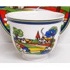 Village Art Deco Tea Cup & Saucer Fine Bone China