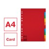 Esselte 10 Packs A4 Card File Dividers. 10 Parts Coloured