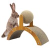 Fhiny Rabbit Scratch Toy, Natural Sisal Rabbit Scratching Ball with