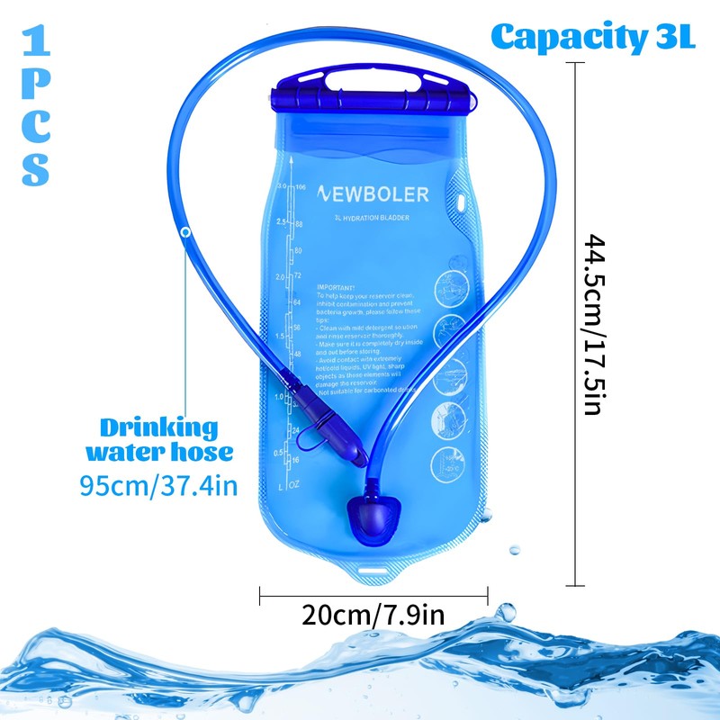 FairyPeach Hydration Bladder 3L, Water Bag, Hydration Bladder, Hydration Pack,