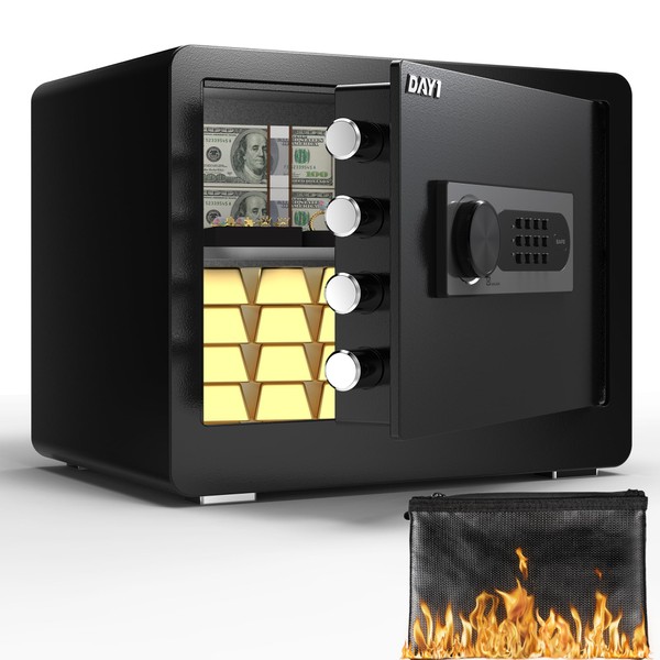 DAYI Safe Box with Fireproof Waterproof Bag, 1.4 Cubic Feet