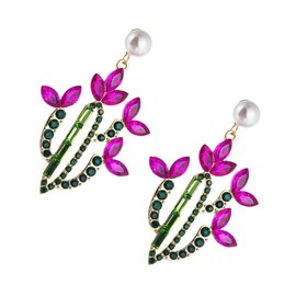 TOVINANNA Elegant Cactus Earrings Fashionable Ear Accessories Casual Jewelry for Parties Women's Girls Eardrops