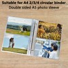 Pack of 30 Transparent Pockets 2 Compartments Photo Sleeves Transparent
