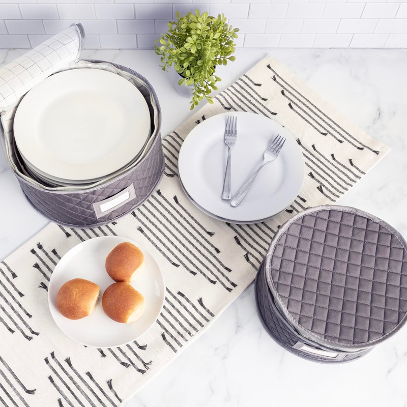 Fine China Storage - Set of 4 Quilted Cases for