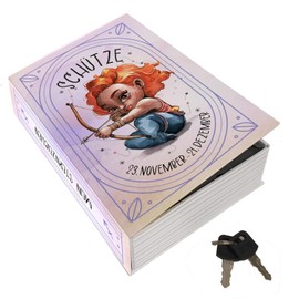 Mein Sternzeichen Booksafe L - Schütze Astrologie-Geschenk, Buchversteck für Schützen, lustig, sicher