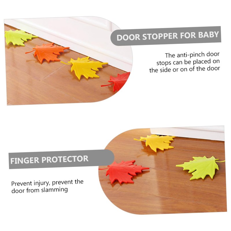 TEHAUX 4pcs Maple Leaf Door Stoppers Safe Material Safety Door