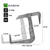 KADAX Flower Box Bracket, No Drilling, Balcony Box Holder Set,
